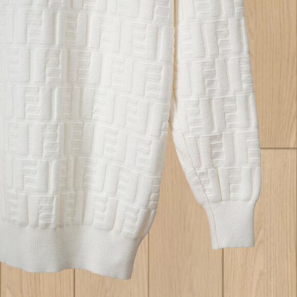 Men's Fendi Classic Sweatshirt White - Picture 3 of 4